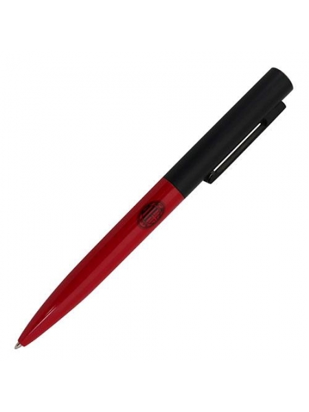 Penna rossa e nera in metallo con logo AC MILAN